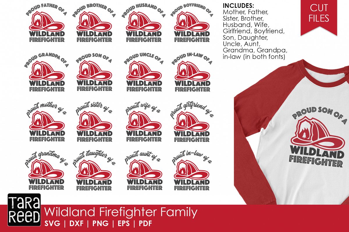 Wildland Firefighter Family - Firefighter SVG and Cut Files example image 1