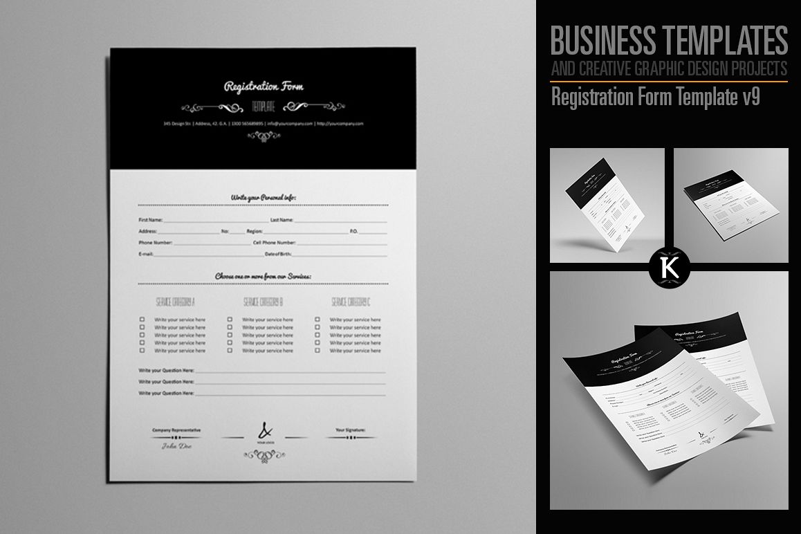 Registration Form Template v9 example image 1