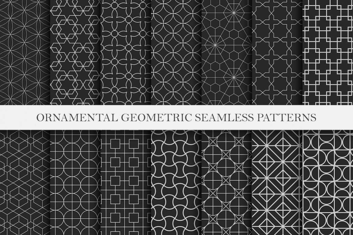 Vector seamless ornamental patterns example image 1