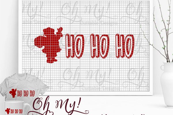 Ho Ho Ho - SVG EPS DXF Cutting File example image 1