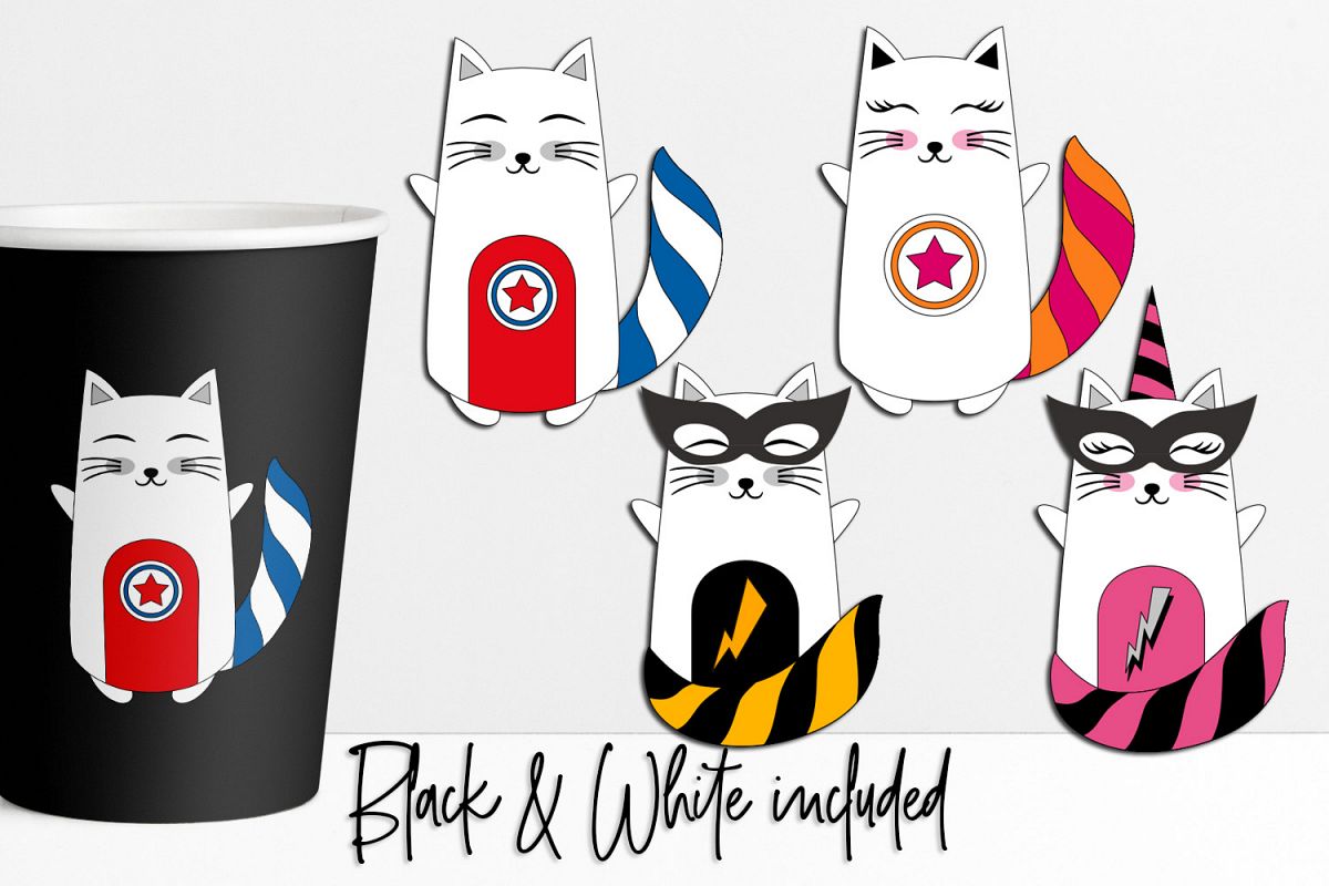 Cat Superhero Graphics example image 1