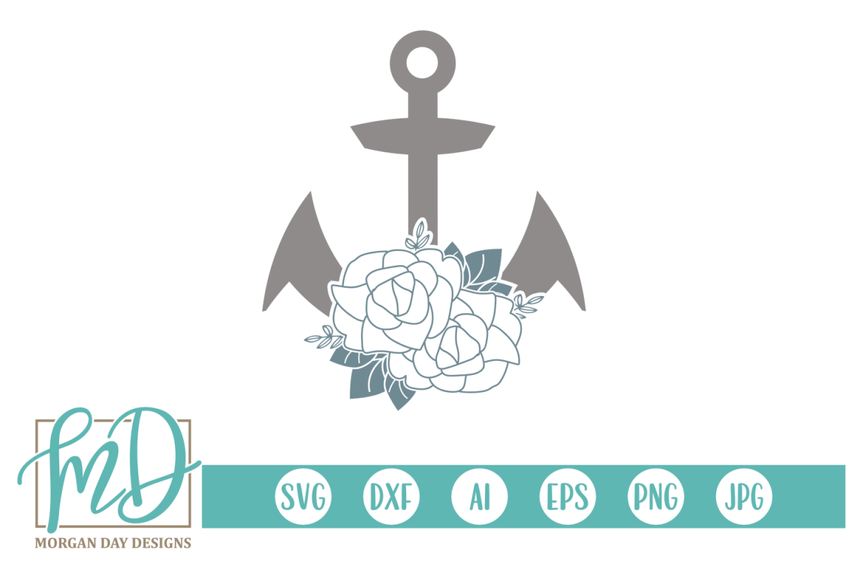Download Floral - Anchor - Nautical - Floral Anchor SVG