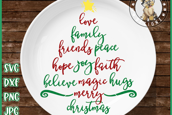 Christmas Tree Word Art example image 1