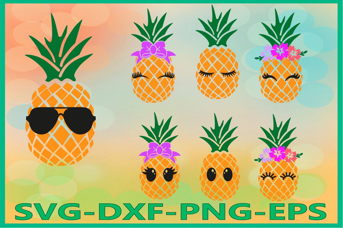 Pineapple Face Svg, Pineapples Svg, Pineapple Svg, Summer example image 1