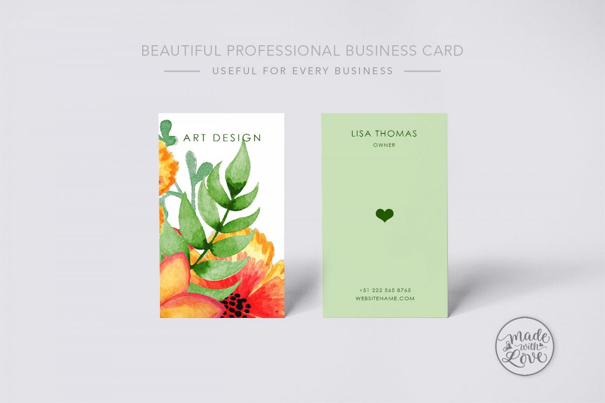 Beautiful creative art business Card example image 1