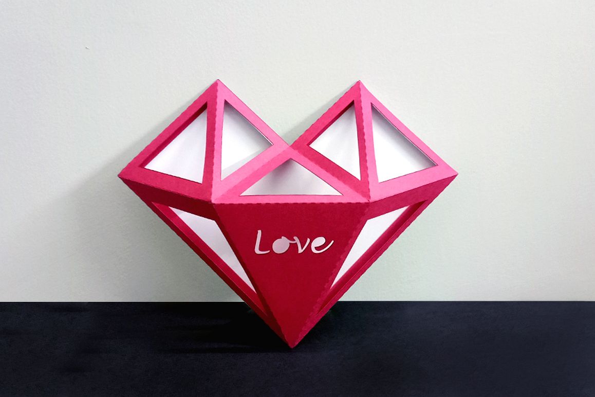 DIY Valentine's Heart - 3d papercraft example image 1