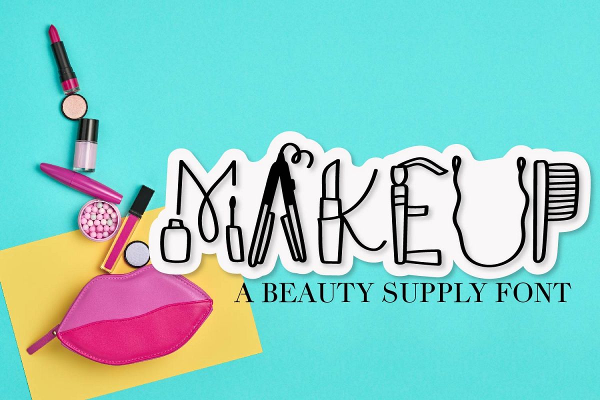 Makeup - A Beauty Supply Font perfect for Make Up Lovers example image 1