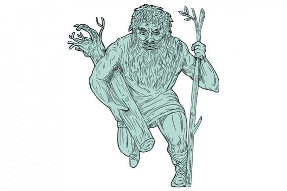 Leshy Tree Runk Staff Drawing example image 1
