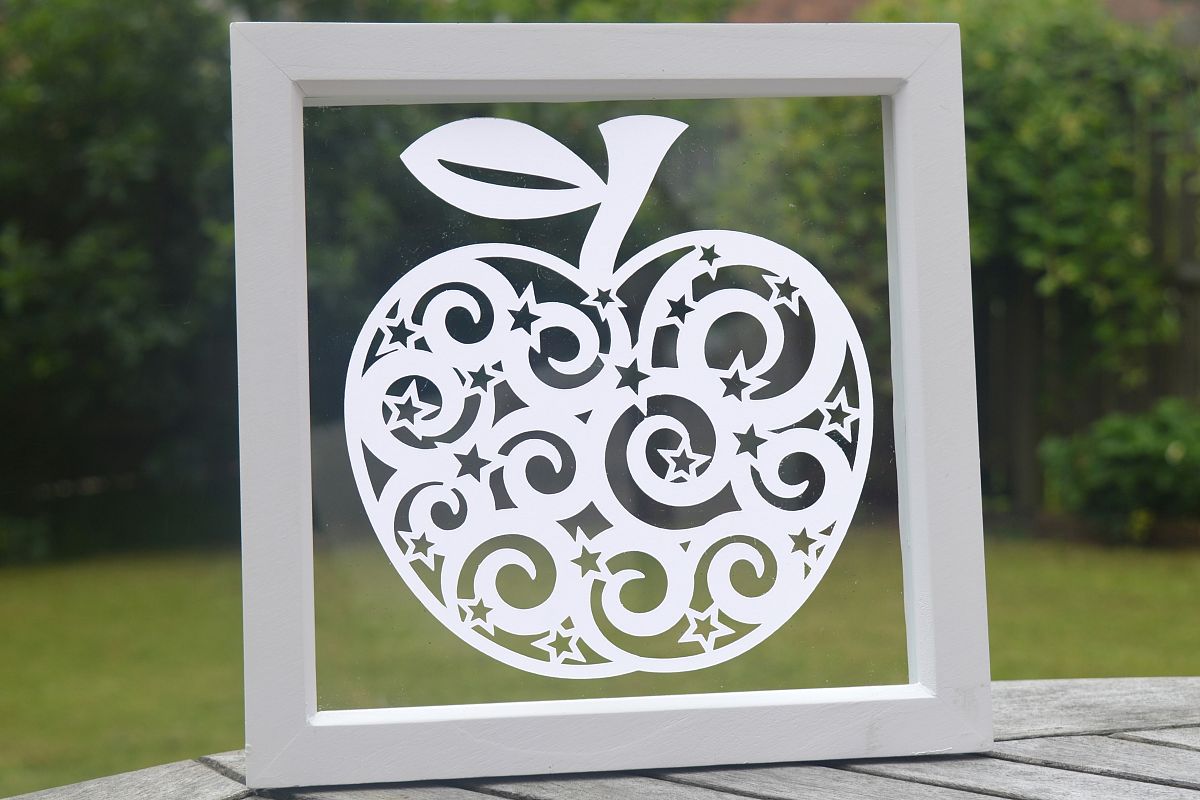 Apple Paper Cut SVG / DXF / EPS Files example image 1