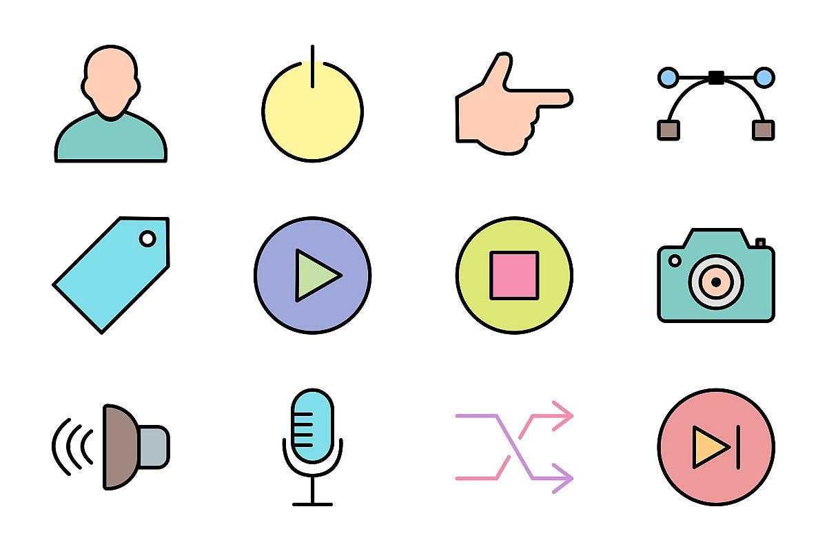 Set Of Multimedia Icons example image 1