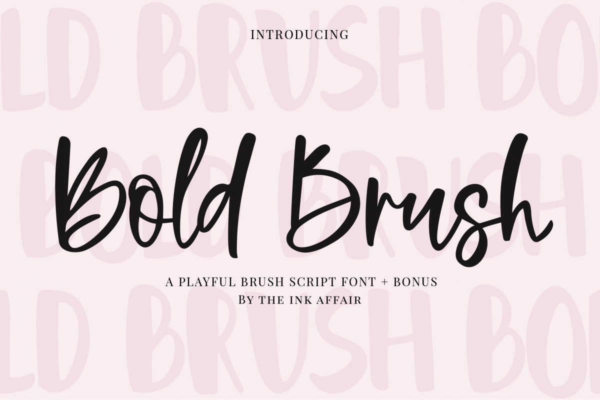 Bold Brush Font Bonus Font example image 1