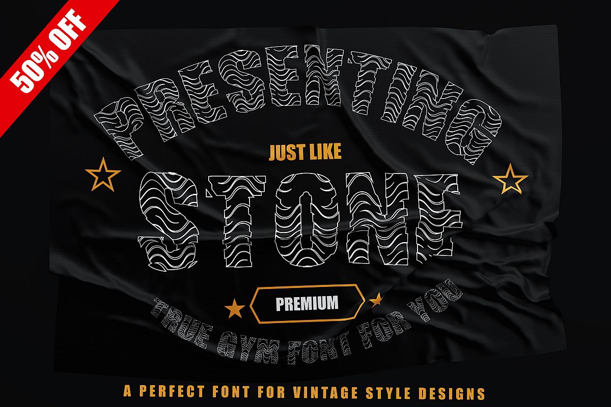 Just Like Stone - Creative Vintage Font for Designs example image 1