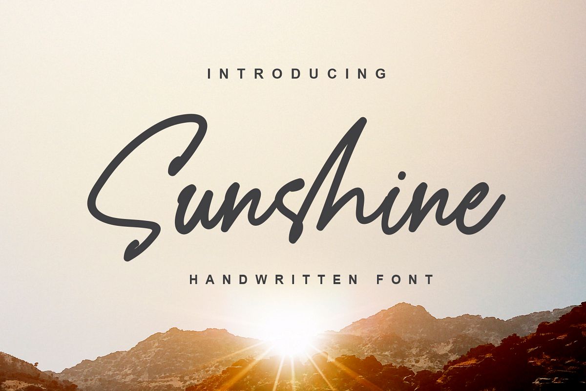 Sunshine - a Handwritten Font example image 1