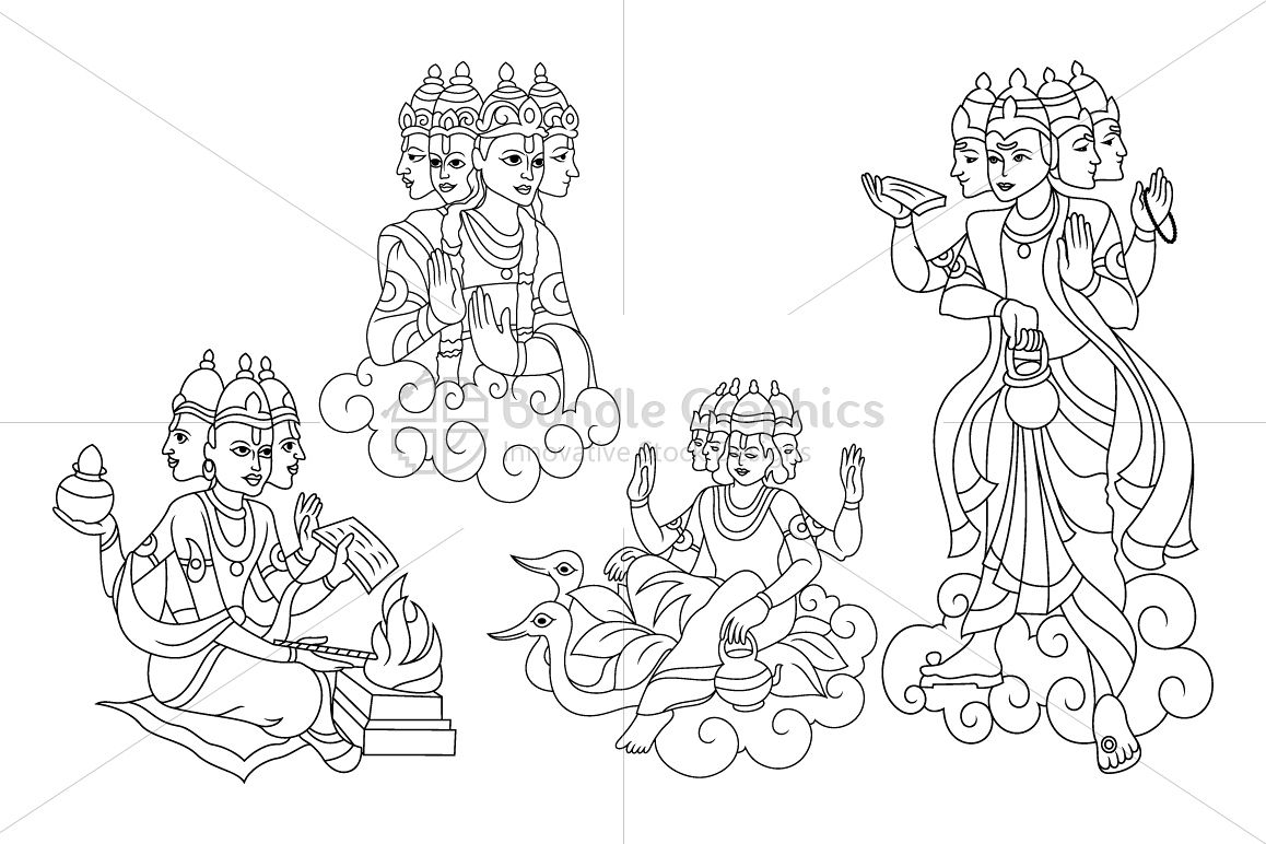Lord Brahma - Illustrations example image 1