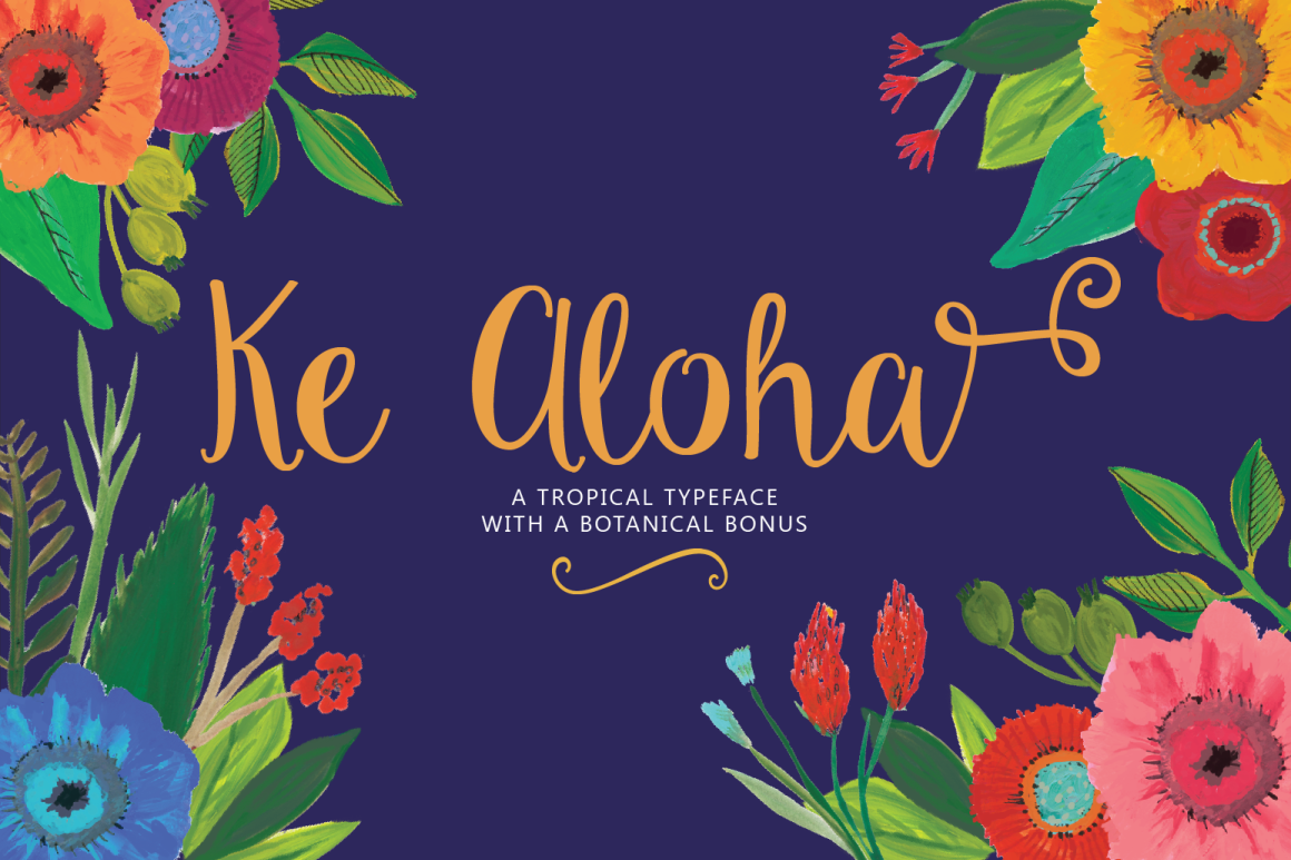 Ke Aloha Script + Tropical Bonus example image 1
