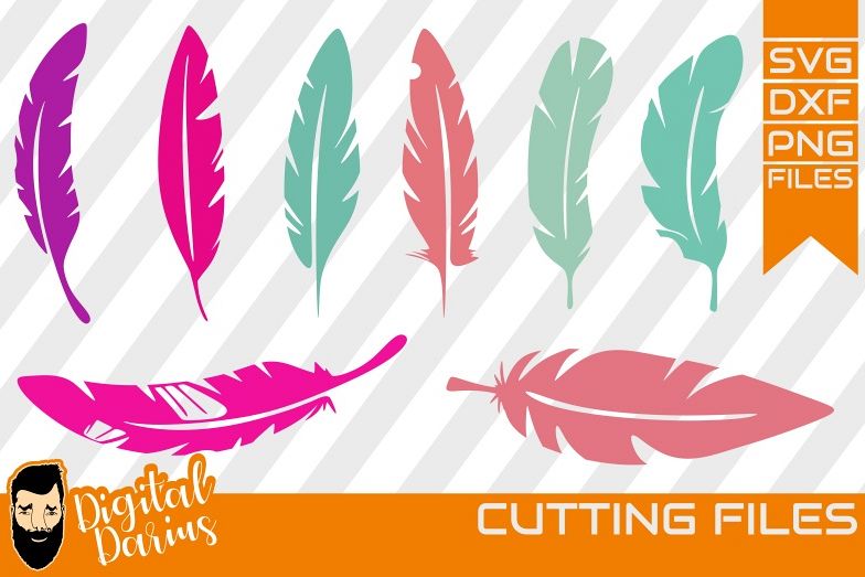 8x Feather Bundle Svg, Birds svg, Digital Download, Circuit example image 1