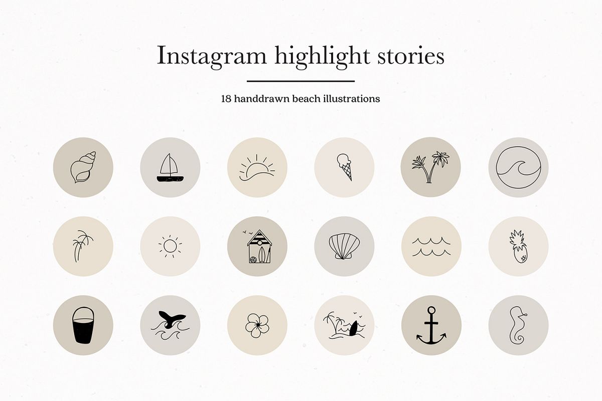 instagram cover icons