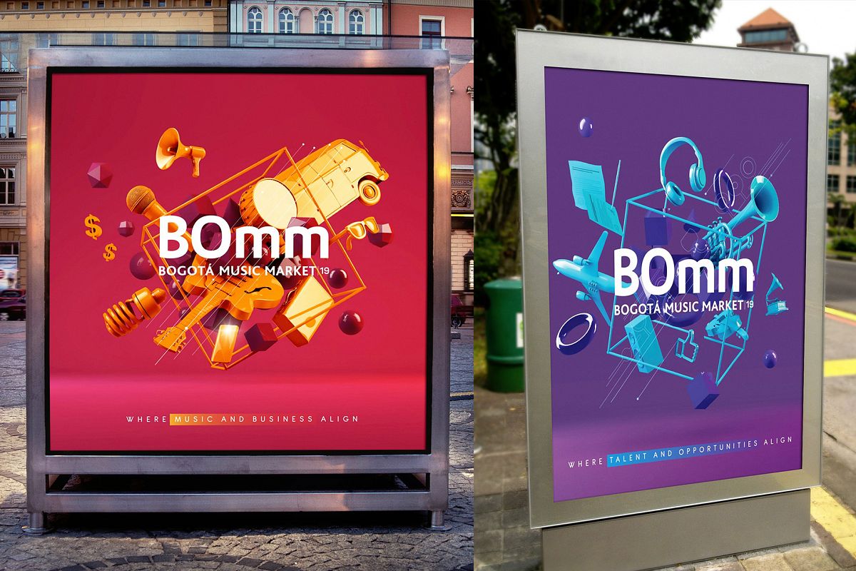 Modern Poster Sign Mockups Templates example image 1