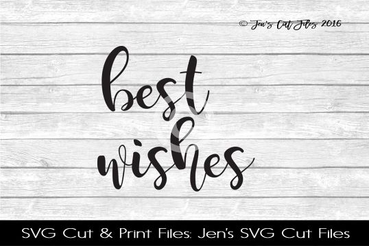 Best Wishes SVG Cut File example image 1