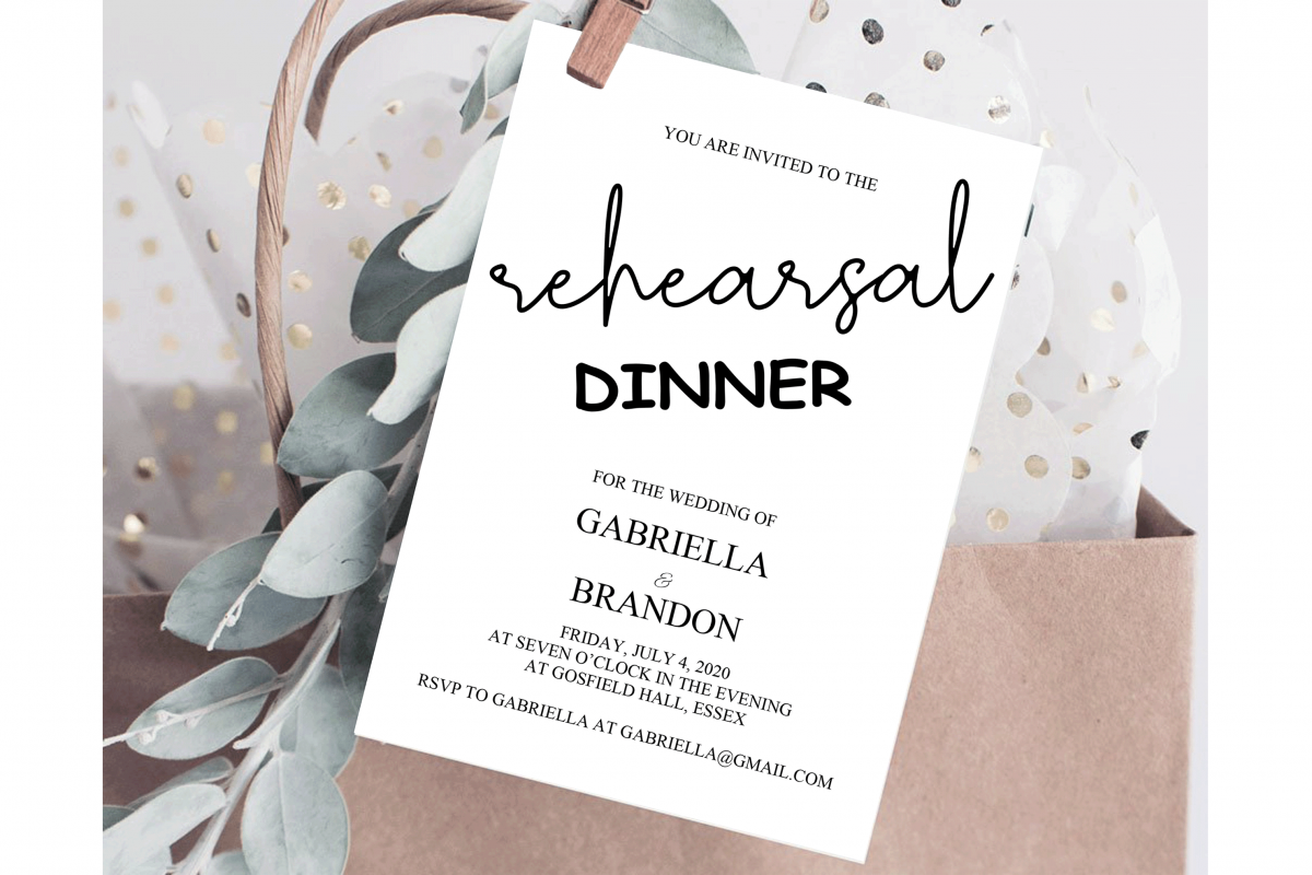 Rustic Rehearsal Dinner Invitation, Invitation Template example image 1