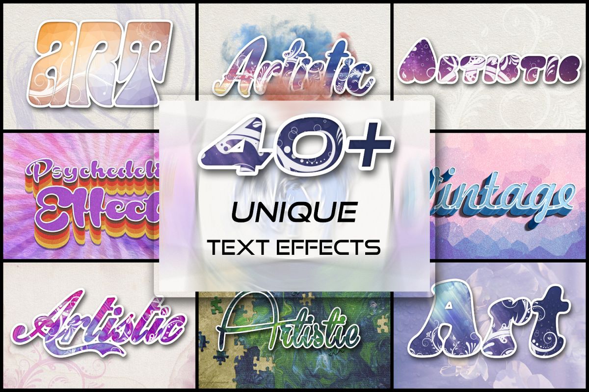 40 Unique Text Effects To Trendify Your Designs example image 1