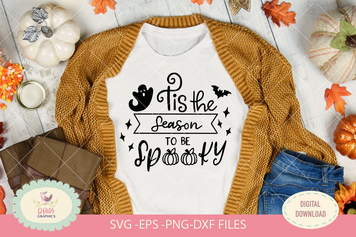 Tis the season to be spooky SVG, cut files, halloween svg example image 1