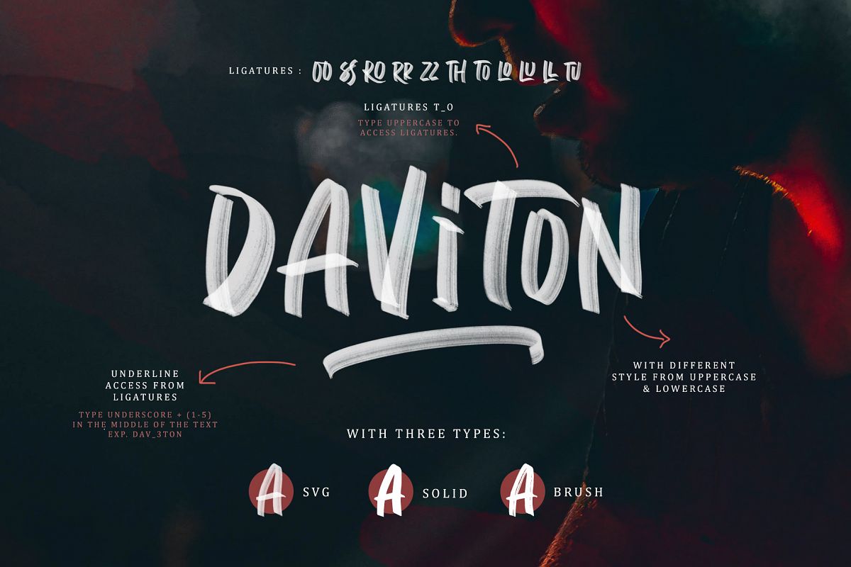 Daviton - SVG Font example image 1
