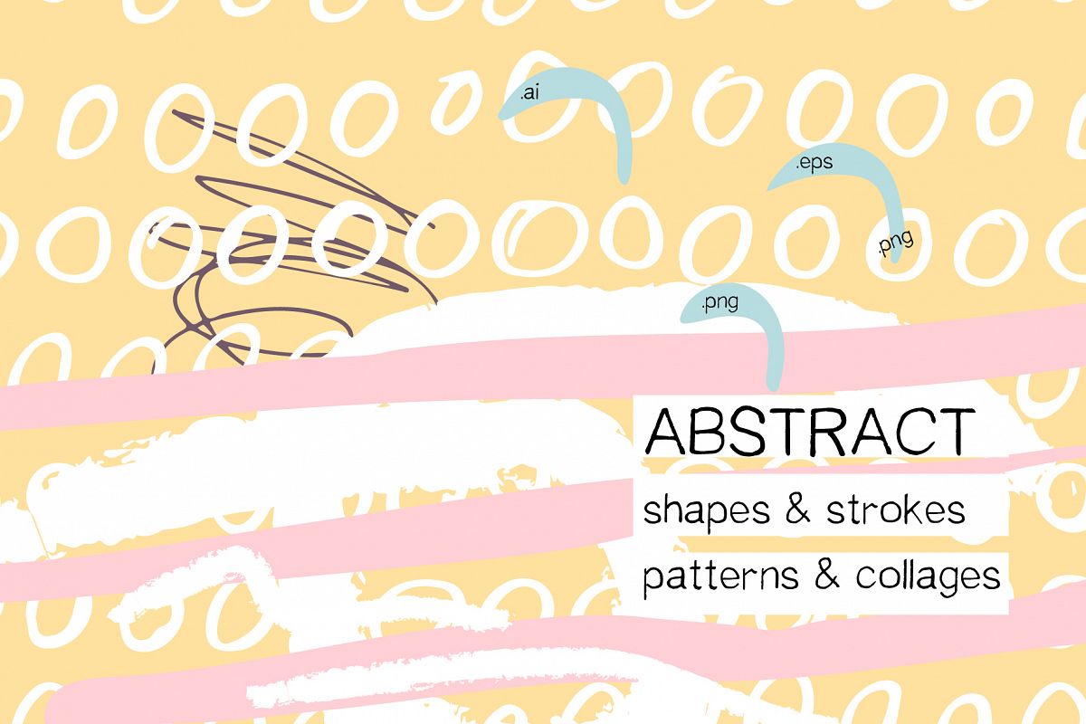 Abstract design elements. Collages & seamless patterns example image 1
