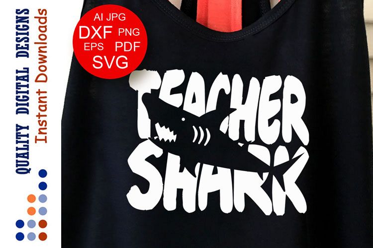 Teacher Shark Svg Teach Vector Files Dxf Cutting Files Dxf