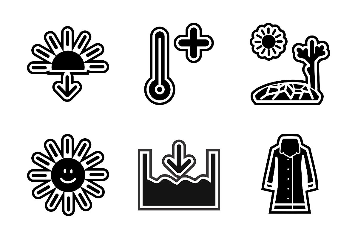 Set Of Weather And Season Icons example image 1