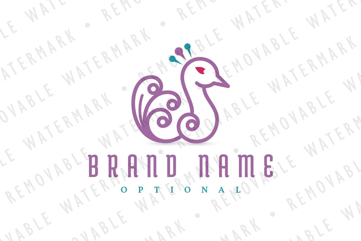 Peafowl Feathers Logo example image 1