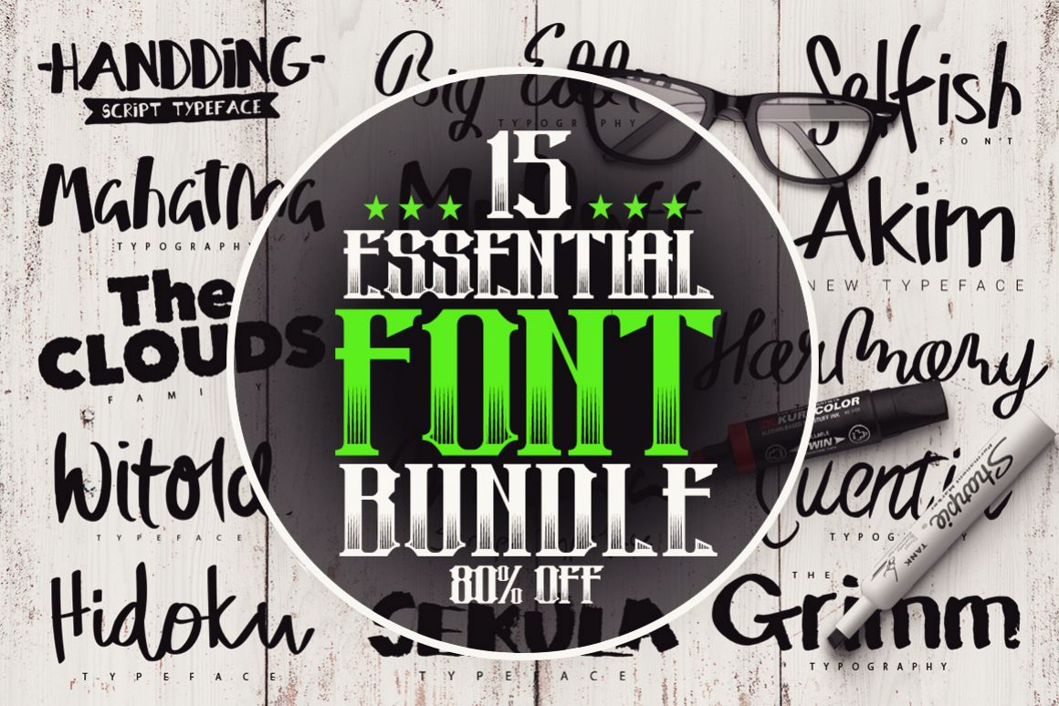 15 Essential Font Bundle example image 1