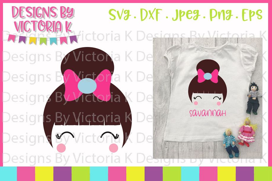 Doll, Dolly Head, SVG, DXF, PNG example image 1