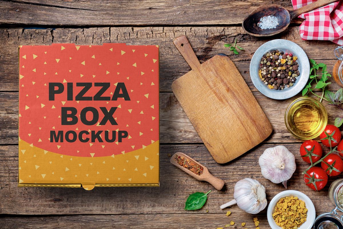 Pizza Box Mockup (142894) | Mock Ups | Design Bundles