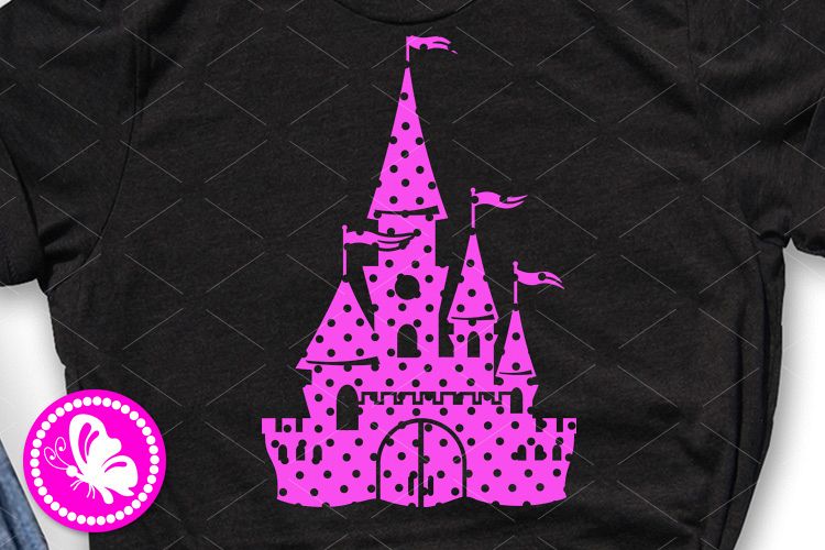 Magic palace svg Princess castle with dots Cricut png dxf example image 1