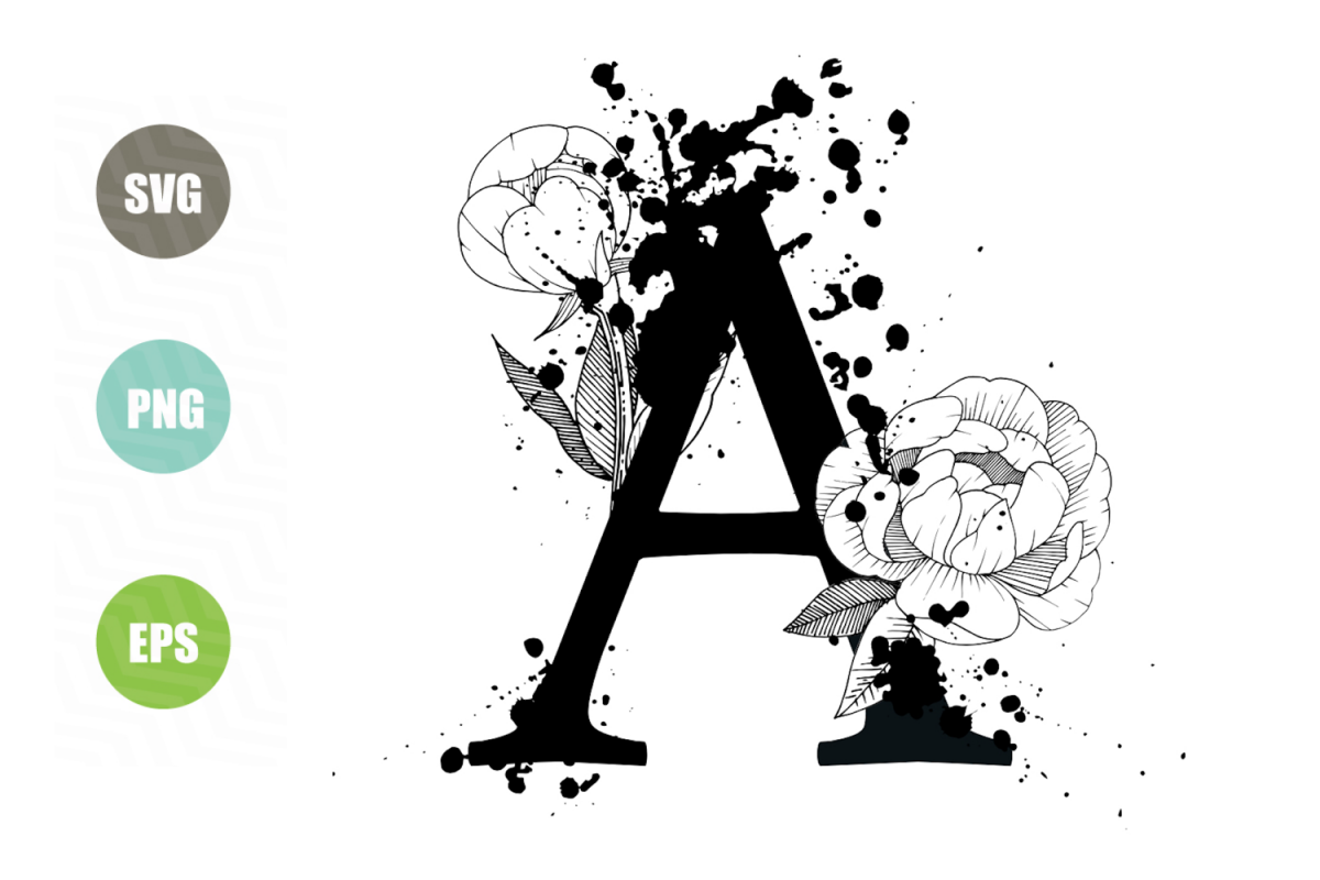 Split Letters A-Z SVG, Alphabet Letters A-Z example image 1