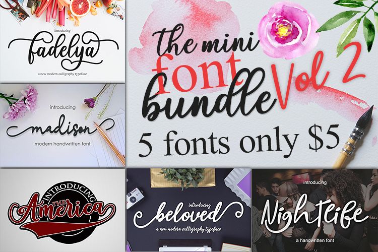 The Mini Font Bundle Vol 2 example image 1