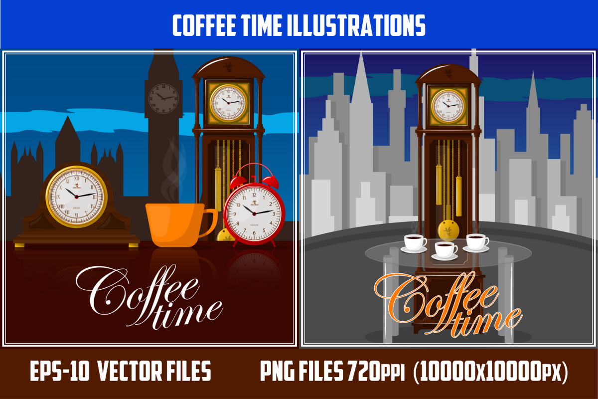 Coffee time theme illustration. example image 1