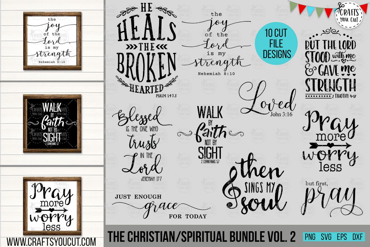 Download Christian/Spiritual Bundle Vol. 2- An SVG Cut File Bundle