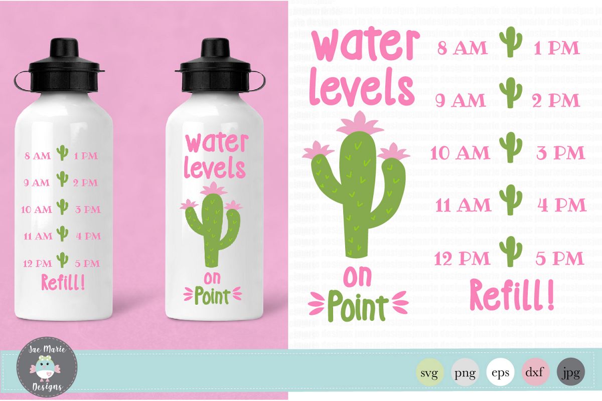 Download Water levels on point svg, cactus water bottle tracker svg