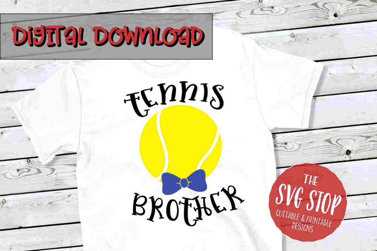 Tennis Brother SVG PNG DXF example image 1
