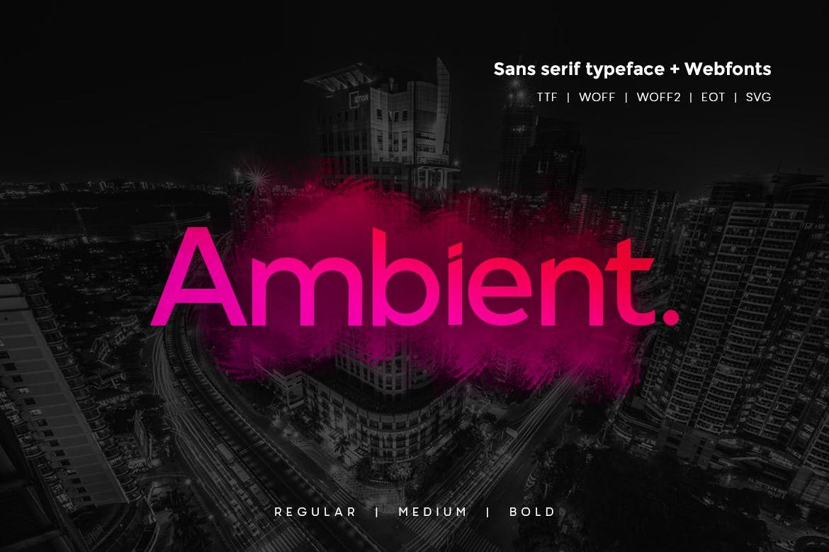 Ambient - Modern Typeface WebFonts example image 1