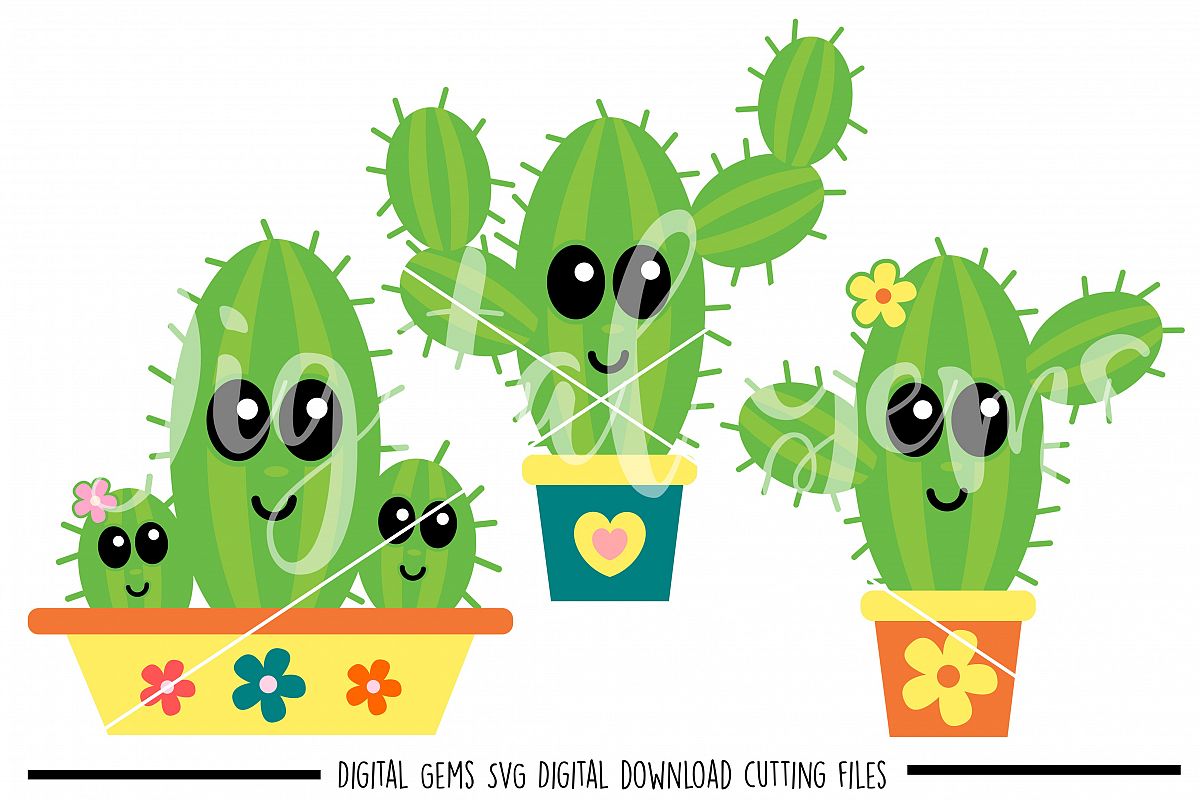 Cactus SVG / PNG / EPS / DXF Files example image 1