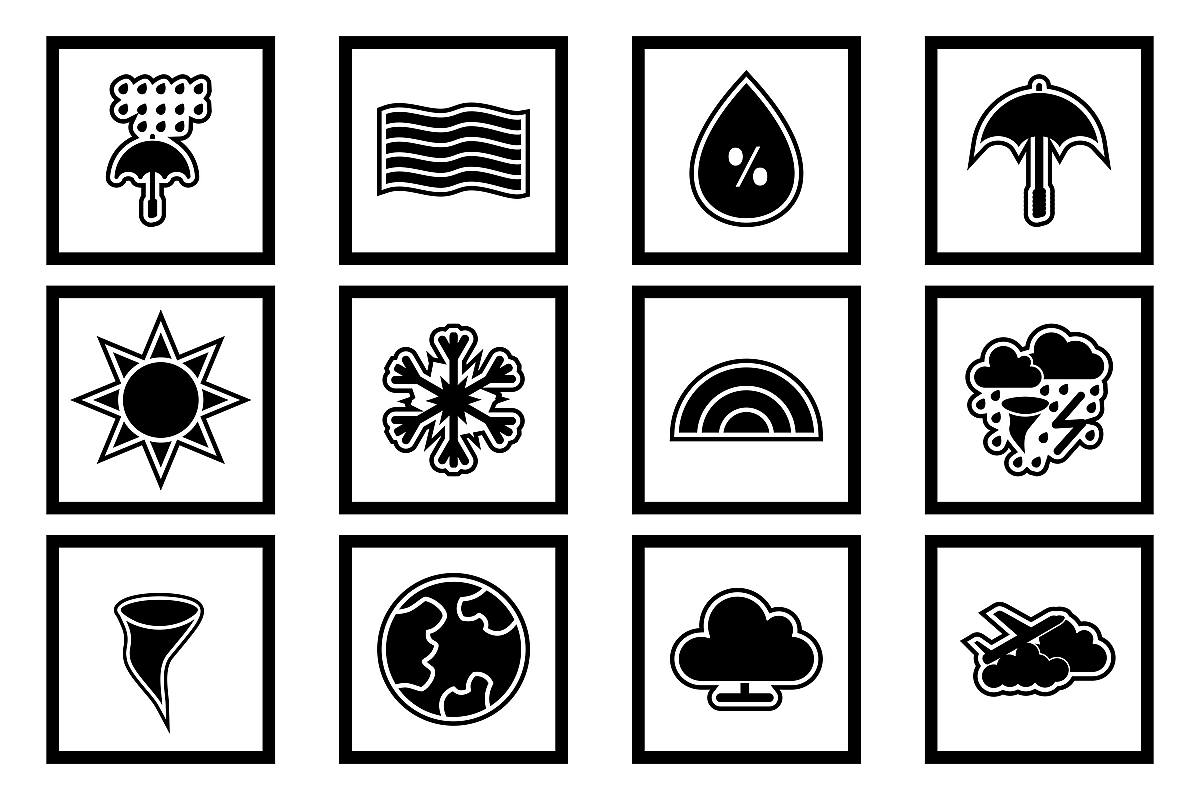 Set Of Weather And Season Icons example image 1