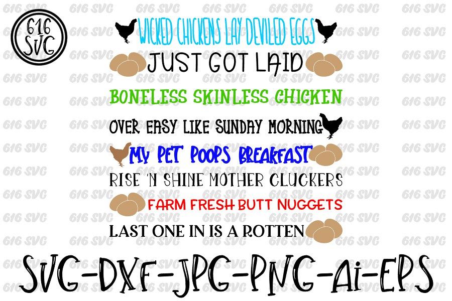 Egg Container Sayings SVG, DXF, Ai, PNG example image 1