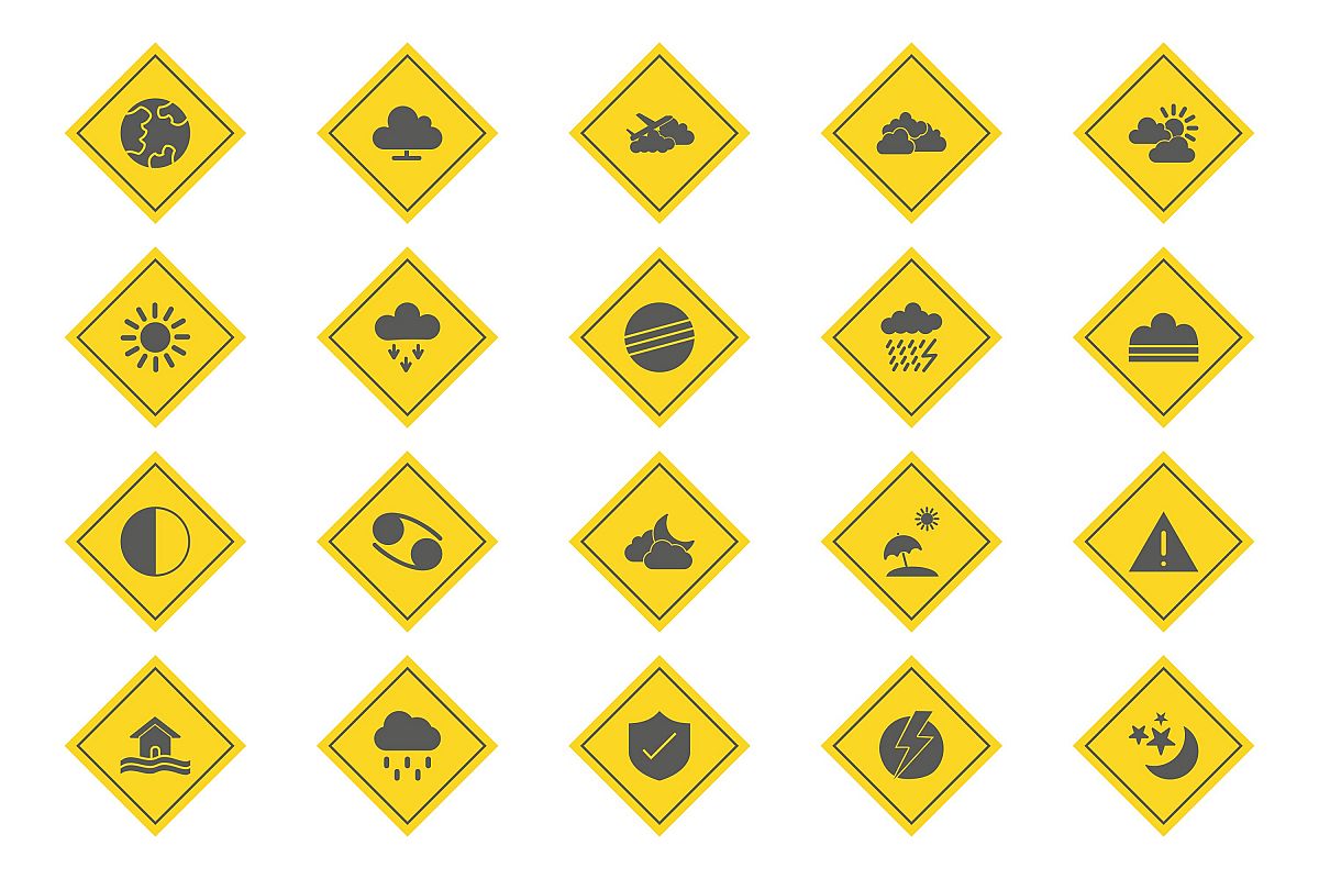 Set Of Weather And Season Icons example image 1