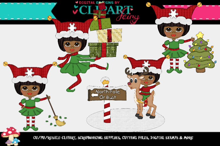 Christmas Elf Girls 2 example image 1