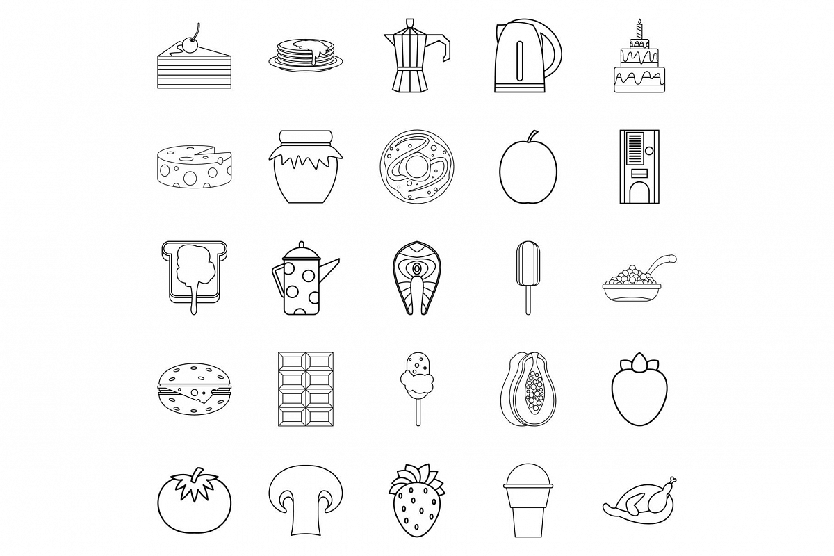 Supply icons set, outline style example image 1
