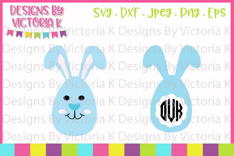Easter Egg Bunnies, Easter Bunny, Boy Bunny, SVG, DXF, PNG example image 1