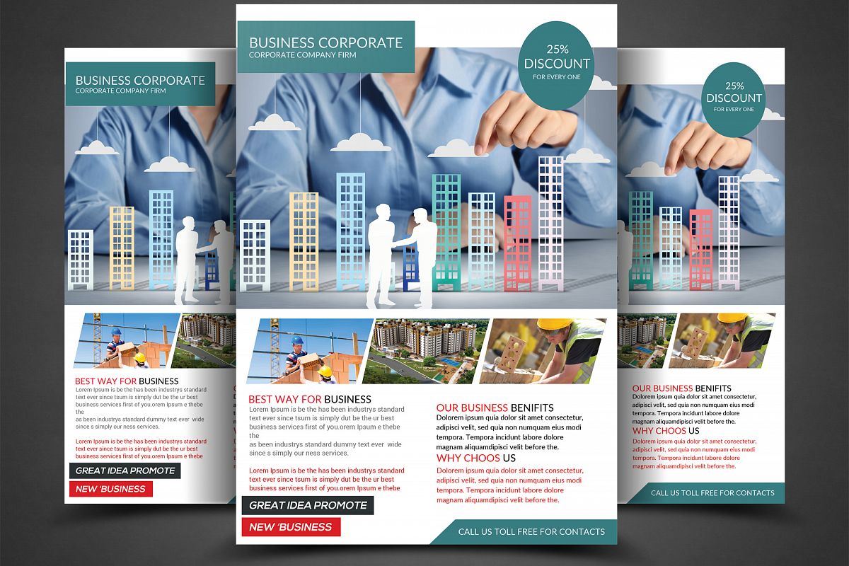 Corporate Business Flyer Psd Template example image 1